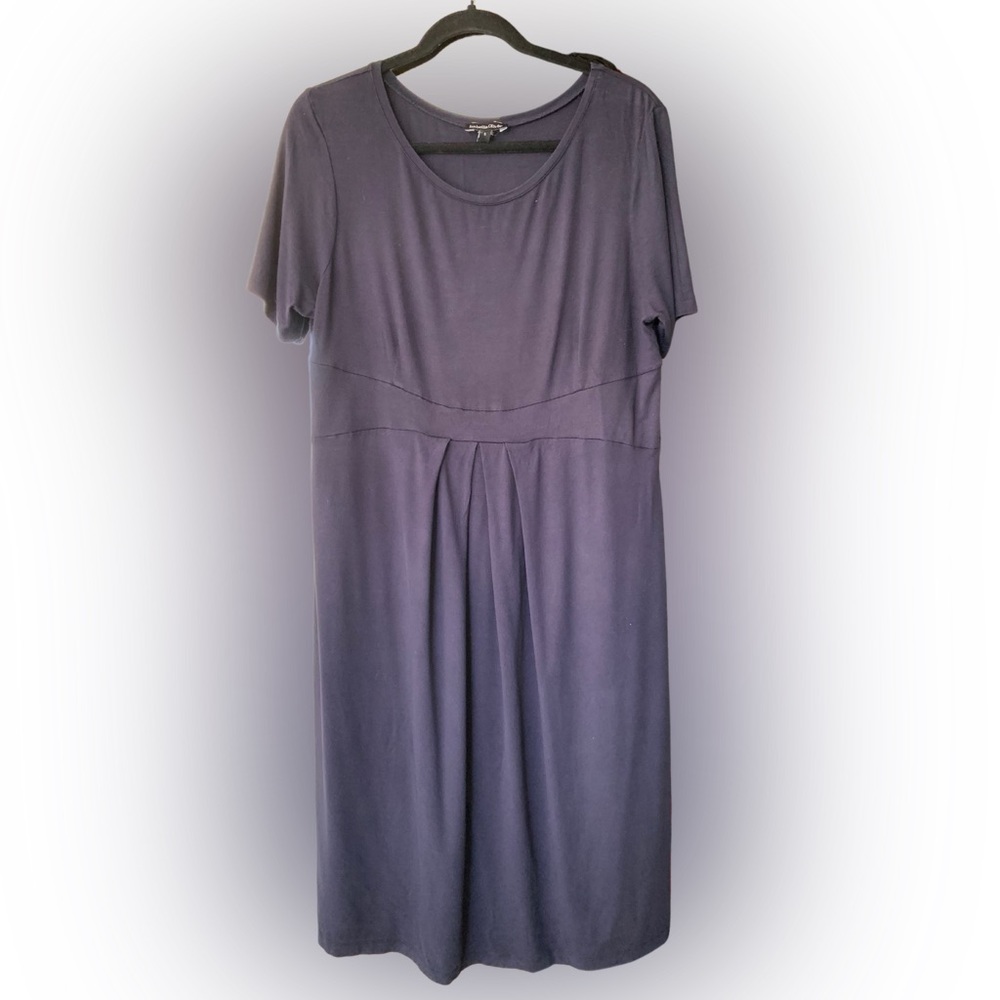 Isabella Oliver Maternity Navy Blue Dress, Short Sleeves, Size 5 (fits like XL)